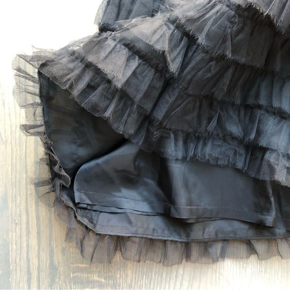 J. Crew Black Strapless Dress w/ Layers of Tuille - Picture 9 of 10